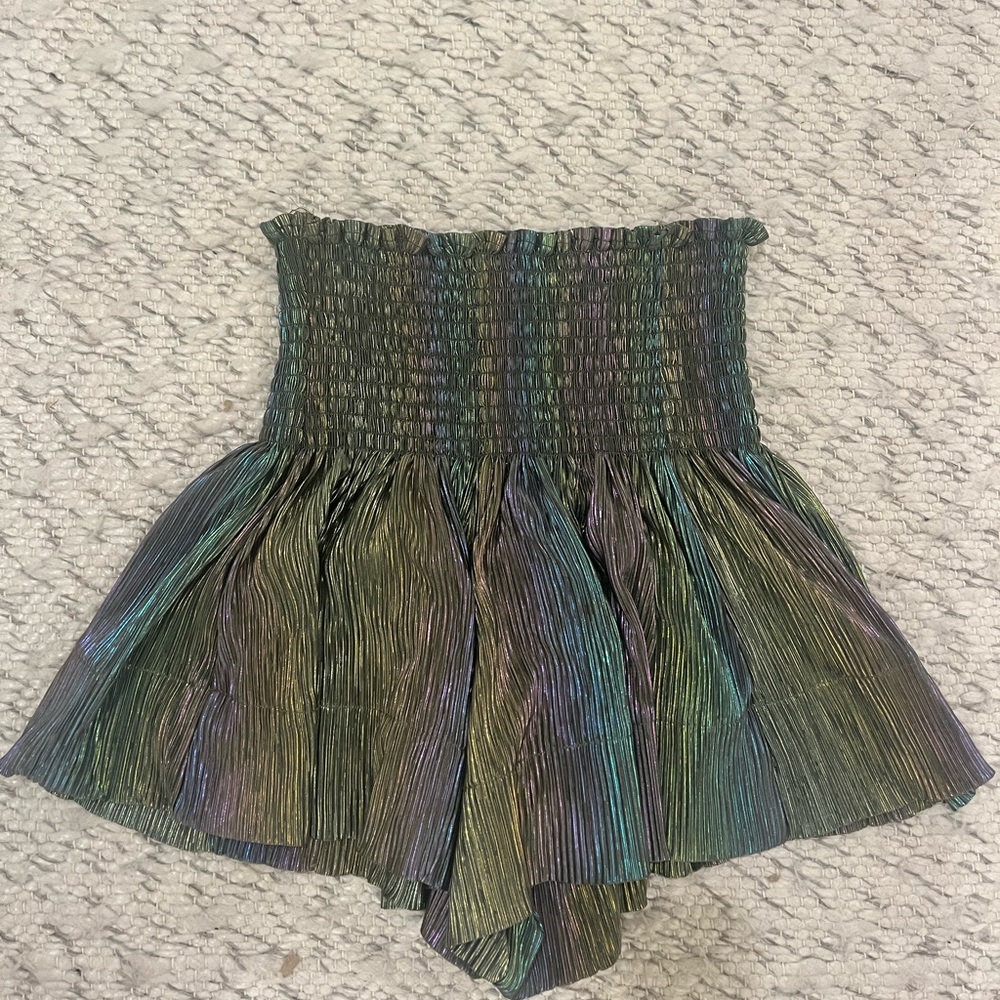 Queen Of Sparkles Green Multicolored Skort